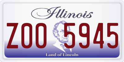 IL license plate Z005945