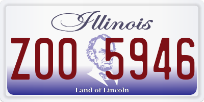 IL license plate Z005946