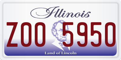 IL license plate Z005950