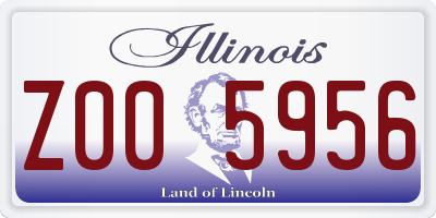 IL license plate Z005956