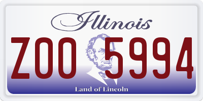 IL license plate Z005994
