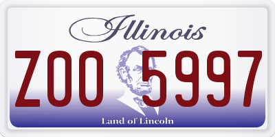 IL license plate Z005997