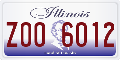 IL license plate Z006012