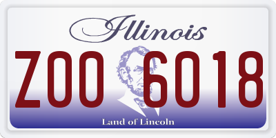 IL license plate Z006018