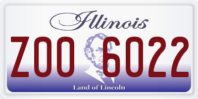 IL license plate Z006022