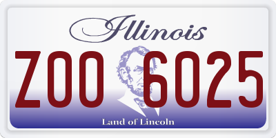 IL license plate Z006025