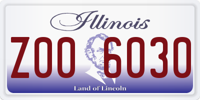IL license plate Z006030