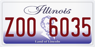 IL license plate Z006035