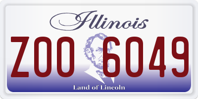 IL license plate Z006049