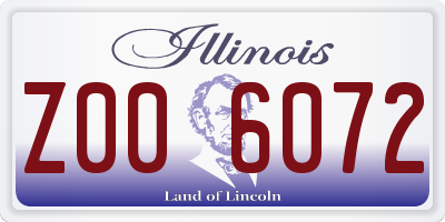IL license plate Z006072