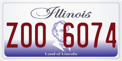 IL license plate Z006074