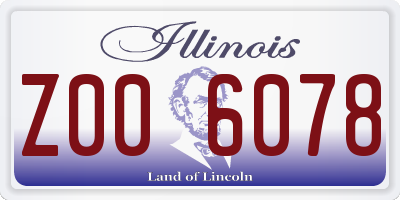 IL license plate Z006078