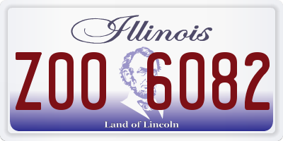 IL license plate Z006082