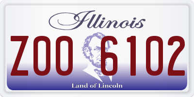 IL license plate Z006102