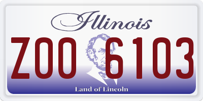 IL license plate Z006103