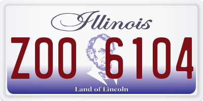 IL license plate Z006104