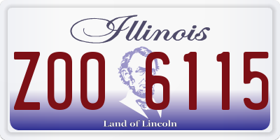 IL license plate Z006115