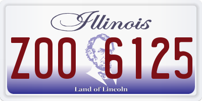IL license plate Z006125