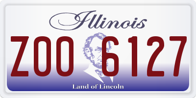 IL license plate Z006127