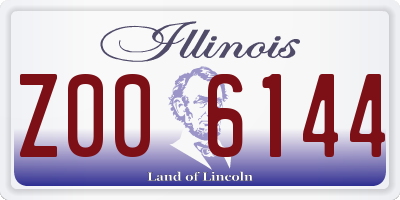 IL license plate Z006144