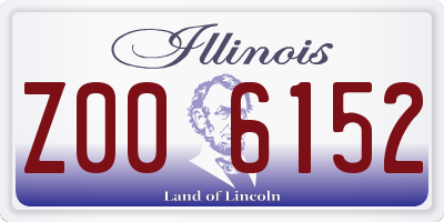 IL license plate Z006152