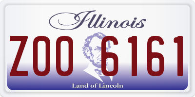 IL license plate Z006161