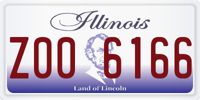 IL license plate Z006166