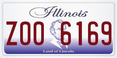 IL license plate Z006169