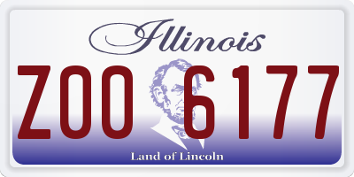 IL license plate Z006177