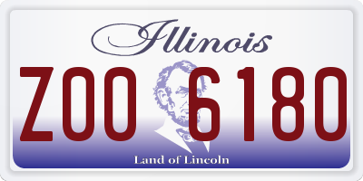 IL license plate Z006180