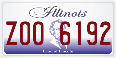 IL license plate Z006192