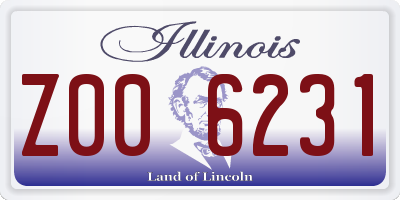 IL license plate Z006231