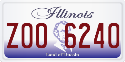 IL license plate Z006240
