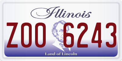 IL license plate Z006243