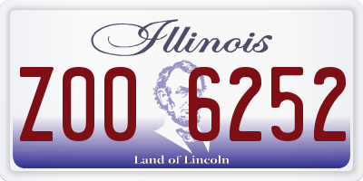 IL license plate Z006252