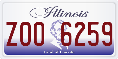 IL license plate Z006259