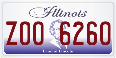 IL license plate Z006260