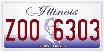IL license plate Z006303
