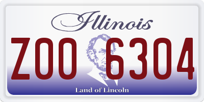 IL license plate Z006304