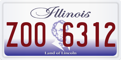 IL license plate Z006312