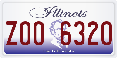 IL license plate Z006320