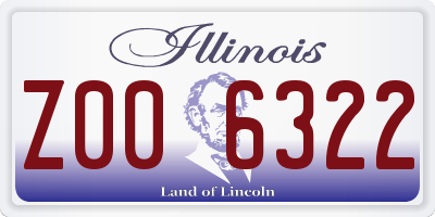 IL license plate Z006322