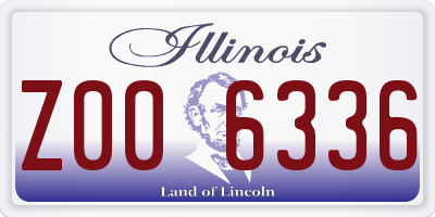 IL license plate Z006336