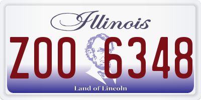IL license plate Z006348