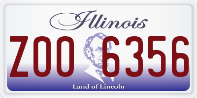 IL license plate Z006356