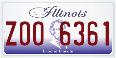 IL license plate Z006361