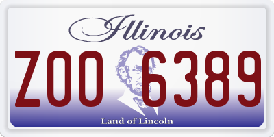 IL license plate Z006389
