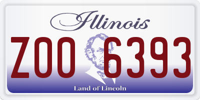 IL license plate Z006393