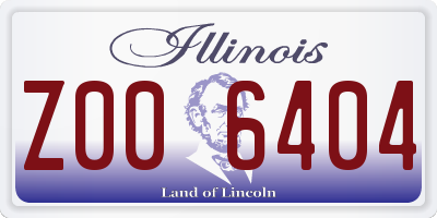 IL license plate Z006404