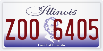 IL license plate Z006405